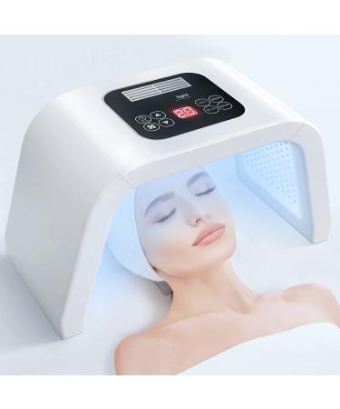 Led-Light-Therapy Red Light Therapy For Face 7 in 1 Colors LED Facial Skin Care Tool 7 Color Photon Blue & Red Light Mask Facial Neck Body Hand Skincare Beauty LED Face Equipment White