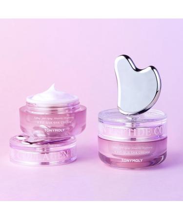TONYMOLY Collagen Peptide V Fit Gua Sha Cream - Anti-Aging Face Cream with Built-In Gua Sha Tool | Reduces Fine Lines & Enhances Skin Glow - 50ml - Buy Online on GoSupps.com