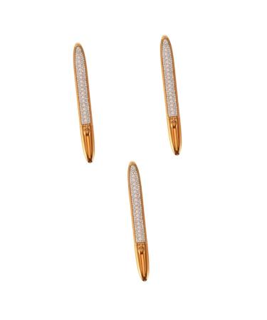 Balacoo 3pcs Self Adhesive Mascara Matte Eyeliner Black No Blooming Eye Liner Fake Eyelashes Liquid 1 count (Pack of 1) Goldenx3pcs