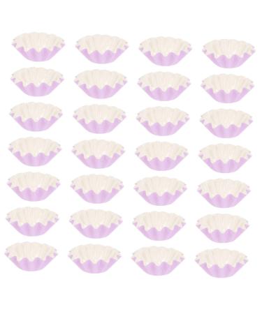 Runrotoo 100th cardboard cup from wax reusable wax inlays accessories for wax warmer Candle wax warmer Wachtstabicks Candle Liner Glashur PET-coated paper Wachtplatte Violet purple 8.9x8.5x2.8cm