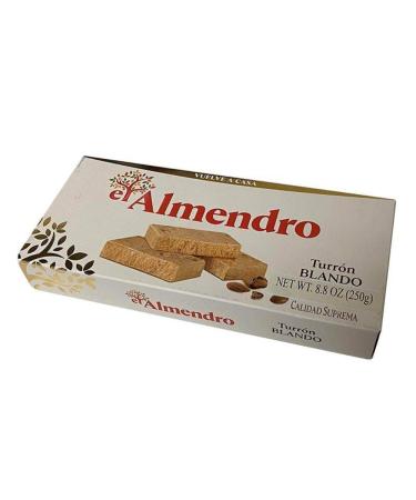 El Almendro Turron Blondo Traditional Soft Spanish Torrone With Roasted Almonds and Honey 200g