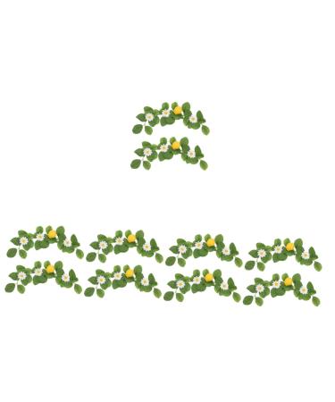 Zerodeko 10 Pcs Simulation Lemon Pendant Decor for Home Artificial Eucalyptus Leaves Wall Hooks Decorative Artificial Vines Flower Plants Faux Plants Plastic Pomegranate Fruit Household Yellowx5pcs 38x10cmx5pcs