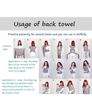 Voarge Baby Sling Wrap - Adjustable Unisex Carrier for Newborns to Toddlers (Light Gray) - Buy Online on GoSupps.com