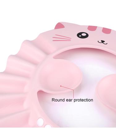 Kids Pink Shower Cap - Adjustable Bath Visor for Eyes, Ears, and Face Protection - Buy Online on GoSupps.com