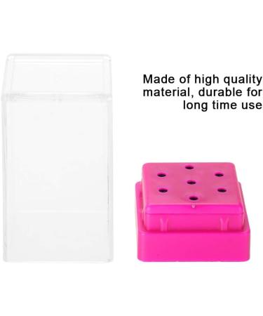 Manicure Tool Organizer Displayer Stand with 7 Slots for Nail Drill Bit Collection (Rose Red) - Buy Online on GoSupps.com