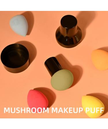 Dolovemk Dark Green Makeup Puff Brush with Handle - Mushroom Head Powder Puff Blender & Cover for Flawless Application - Buy Online on GoSupps.com