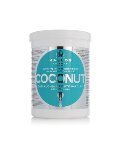 Kallos nourishing hair strengthening hair mask with coconut oil white 1 l (1 pack) - Buy Online on GoSupps.com