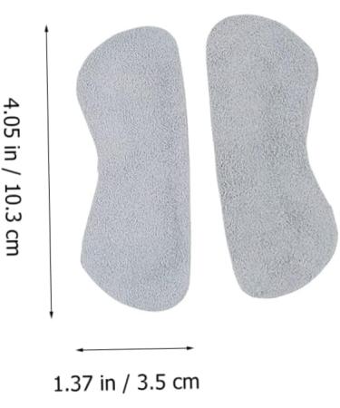 FRCOLOR 4 Pairs Suede Shoe Grips & Heel Pads for Women - Adhesive Inserts for Kitten Heels & Dressy Shoes - Cushion Comfort for Boots - Grey 10.7x3.5cm - Buy Online on GoSupps.com