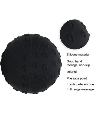 Verdant Touch Silicone Massage Ball - Fascia Relief for Body Shoulder & Hand | Yoga Exercise - Black - Buy Online on GoSupps.com