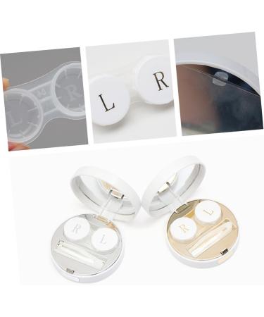 Partykindom 3 STK Contact Lens Case Organizer with Mirror - Travel-Friendly Marble Lens Holder & Etui - Buy Online on GoSupps.com