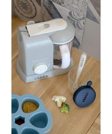 B ABA Silicone Baby Spoon - 1st Stage Weaning Spoon - Grey Light Mist - Buy Online on GoSupps.com