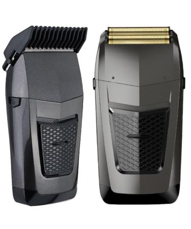 Men's Shaver Rechargeable Cordless Shaver for Men Twin Blade Reciprocating Beard Razor Face Care Multifunction Powerful Trimmer Black