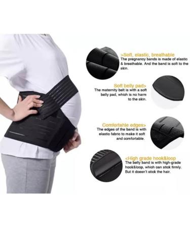 ZiaWorld Care Maternity Pregnancy Support Belt - Black XXL | Waist Brace for Back & Abdomen | Belly Band for Post-Partum Women | Comfortable & Breathable - Buy Online on GoSupps.com