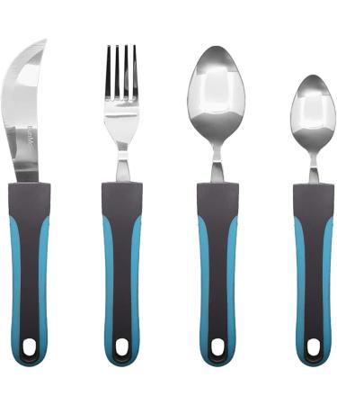 Adaptive Weighted Silverware Set for Elderly & Disabled - Easy Grip Utensils for Parkinson's, Arthritis & Weak Hands - Buy Online on GoSupps.com