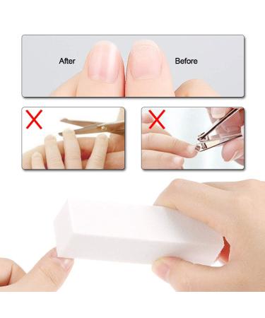 10 White Buffer Grinding Blocks - Premium Nail File & Polishing Block for Manicure Pedicure & Nail Modeling - New Generation with 4 Surfaces - Buy Online on GoSupps.com