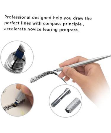 TOVINANNA 3 pcs Eyebrow Silver Single-end Manual Pen Embroidery Thin Multifunction Pointed Slender - Buy Online on GoSupps.com