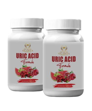 uric Acid Capsules - URIC Acid Complex - Joint Support Water Retention Relief uric Acid Help Celery Seed Pomegranate Turmeric antioxidant Milk Thistle Supplement - 2 Bottles 120 Capsules
