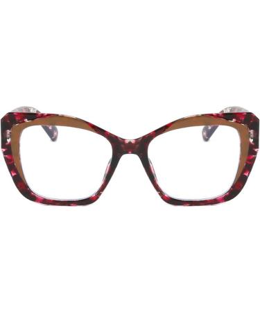 Buy Laureles Women's Computer Reading Glasses - Blue Light Blocking Cat Eye Floral Leopard Frames Red Leopard 2.25x Stylish & Comfortable Eyewear for Women - Buy Online on GoSupps.com