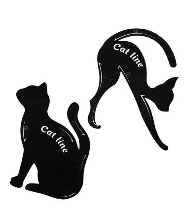 Mipcase 2pcs Plate Guide Pvc Eye Shape Matte Shadow Eyeshadow Multifunction Smoky Professional