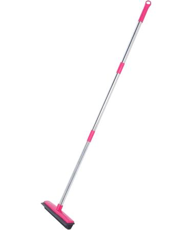 XHTLLO Multifunction Telescopic Floor Broom Pet Hair Dust Removal Cleaner Rubber Brush Head Easy To Cleaned Suitable for Floors Carpets(Pinkest) - Buy Online on GoSupps.com