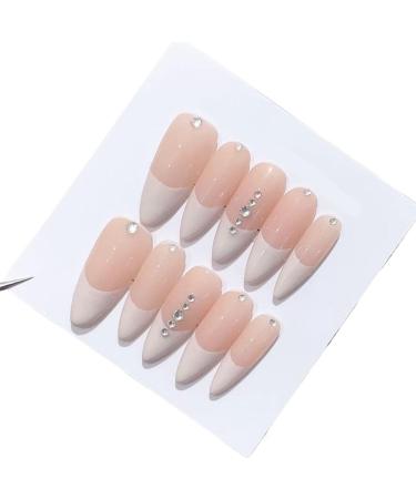 Handmade Long and Short Nail Patches for Artificial Nail Enhancement(Color:19510 Size:S)