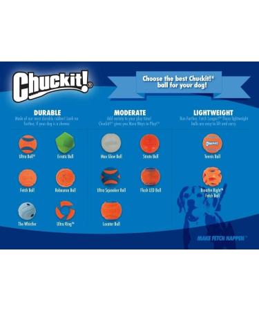 ChuckIt! The Whistler Ball Durable High Bounce Rubber Dog Ball Launcher Compatible Orange & Blue Medium 2 Pack Medium Pack of 2 - Buy Online on GoSupps.com