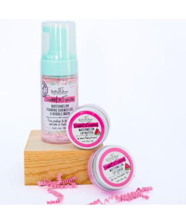 Bella & Bear Sweet 'n' Sassy Watermelon Foaming Shower Gel & Bubble Bath with Pump Travel Size 3.4 Fl Oz (Pack of 1) - Buy Online on GoSupps.com