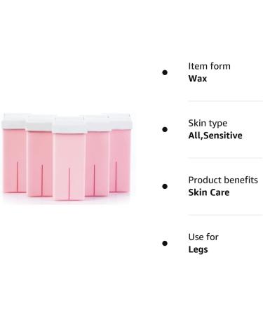 Kozmar Roll on Wax Cartridge - Hair Removal | Wax Cartridge | Wax Roll on | Depilatory Wax | Pack of 6 Refill x 100ml | Wax Cartridge Roller for Legs and Arms | For sensitive skin | Pink Powdered Titanium Pink Powdered - Buy Online on GoSupps.com