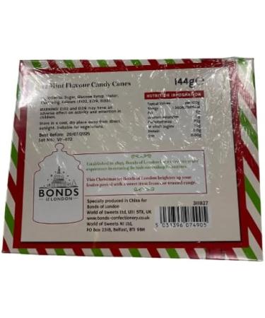 Indulge in Festive Delight with Bonds of London Mint Candy Canes Multipack - 4 Boxes 144g each (Total 576g) - Buy Online on GoSupps.com