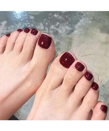 Brishow Artificial Foot Toenails - 24pcs Acrylic Stick-On Toenails for Women & Girls | International Shipping - Buy Online on GoSupps.com