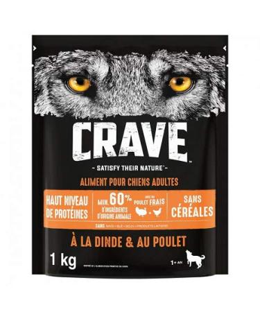 animals Crave - Turkey & Chicken Dog Food 1Kg - Pack of 3 - Free Shipping