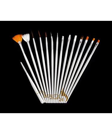 15-Piece Nail Art Brush Set for Gel & Acrylic Nails | Mybeautyworld24 - UV Gel Design Tools - Buy Online on GoSupps.com