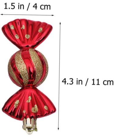 ifundom 5pcs Christmas Ornaments Xmas Ornament Filler Household Red 11X4CM - Buy Online on GoSupps.com