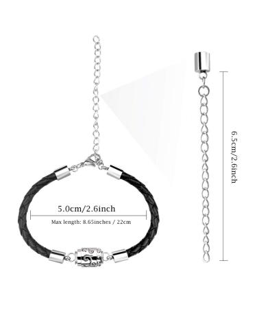 Essential Oil Diffuser Bracelet - Aromatherapy Stainless Steel Locket with Leather Adjustable Wristband | Perfect Gift for Mother's Day for Women & Men - Silver - Buy Online on GoSupps.com