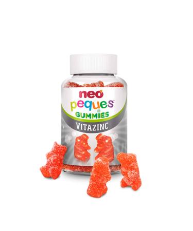 Neo Peques - Multivitamin Gums for Children from 3 years - 30 Units (1 month) - 100% Natural Ingredients - 6 Essential Vitamins and Zinc for the Immune System - Strawberry Flavor