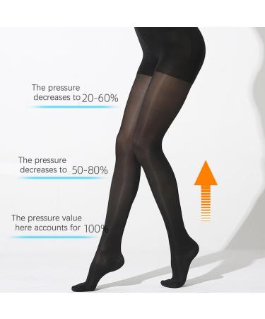 Buy Medical Compression Stockings for Women - Preventive Graduated Class 1 for Varicose Veins - Black - Size L - Buy Online on GoSupps.com