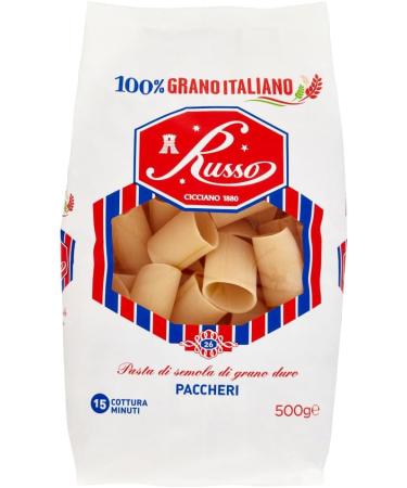  Italian Gourmet E.R. Russo Paccheri No. 26 Durum Wheat Pasta 100% Italian Wheat 500 g + 400 g Box of 3 - Buy Online on GoSupps.com