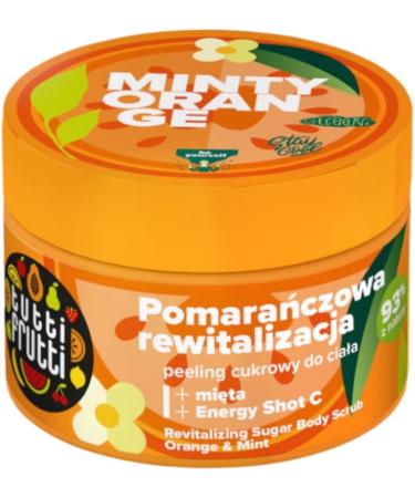 Farmona TUTTI FRUTTI Revitalizing sugar peeling for the body Orange & Mint + Energy Shot C 300g - Buy Online on GoSupps.com