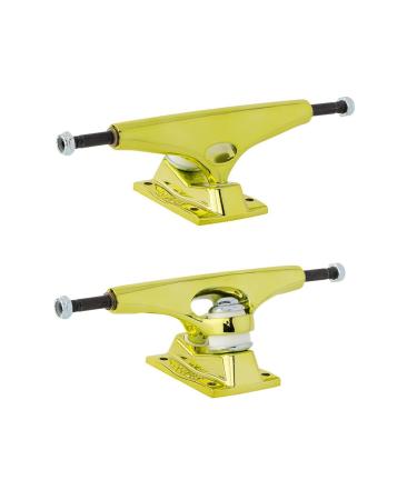 Krux Skateboard Trucks K5 Hollow Krome Green Downlow Kingpin 8.5" Axle Set of 2