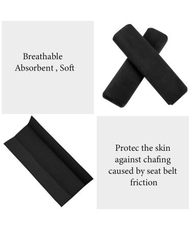 Aomig 2 Pack Seat Belt Pads - Premium Car Shoulder Protectors for Children & Adults | Comfort Neck Support & Padding for Travel - B-Black - Buy Online on GoSupps.com