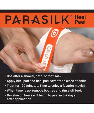 Parasilk Exfoliating Recovery Foot Heel Peel 2 Pairs - 2 Sets of Exfoliation Gel Heel Pads and 2 Sets of Heel Sock Covers. Targeted Repair for Rough Dry Skin Cracked Heels and Feet - Buy Online on GoSupps.com
