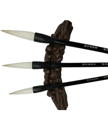 Easyou Hu Chinese Brush for Running Script Calligraphy and Flower Peony Sumi Drawing - 1.15 * 5cm - Jianhao Goat Hair with Little Wolf - jjtb S - Buy Online on GoSupps.com