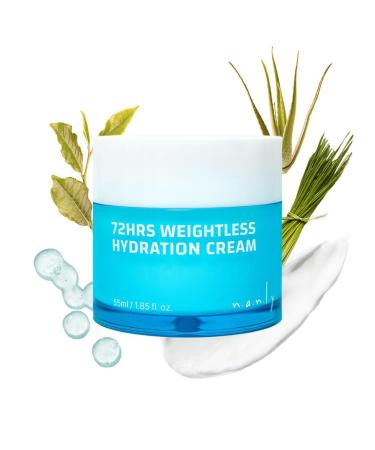 72 Hours Weightless Hydration Cream | Vegan & Cruelty-Free Moisturizing Daily Face Cream | Soothing & Brightening for All Skin Types | Korean Skin Care (1.85 fl.oz - Buy Online on GoSupps.com