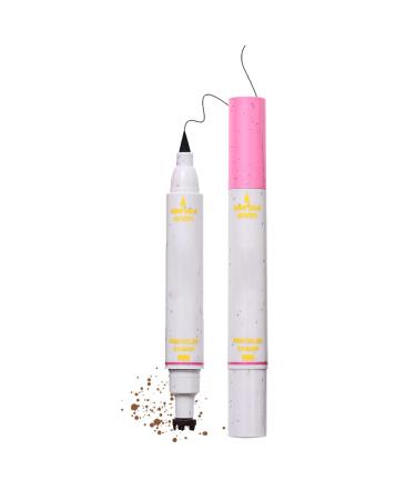 Freckle Pen - Durable Dot Face Pen - 2-in-1 Waterproof Beauty - Faux Freckles and Eyeliner Stencils for Natural Skin Makeup