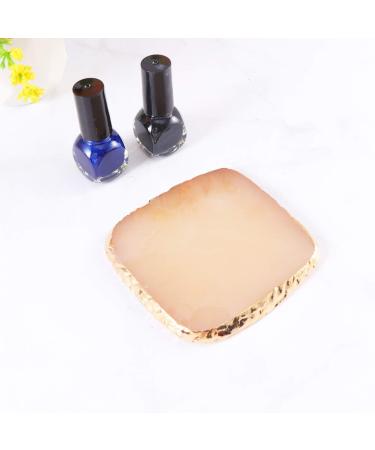Angoily 1pc Manicure Nail Art Kit4 Nail Pigment Plate Color Palette Nails Nail Color Nail Drawing Color Nail Makeup Resin Tools Mixing Palette Gel Color Plate Polish Mix Nail Piece Toning 9X9cm Yellow - Buy Online on GoSupps.com