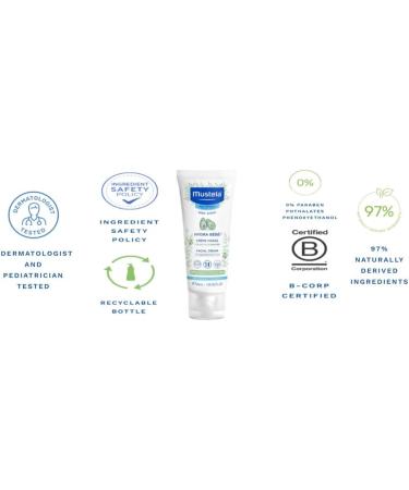 Mustela Hydra Bebe Facial Cream 40ml | Gentle Moisturizer for Newborns and Infants - Buy Online on GoSupps.com