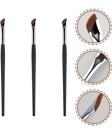 LALAFINA 3pcs Eyebrow Brush Angled Concealer Brush Eyeliner Brush Brow for Eyebrows Flat Head Beauty - Buy Online on GoSupps.com