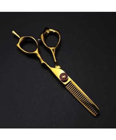 5 Inch Professional Gold Hair Cutting Scissors Set - Premium Steel Shears for Hairdressers & Barbers | Thinning & Cutting Tools | International Shipping - Buy Online on GoSupps.com