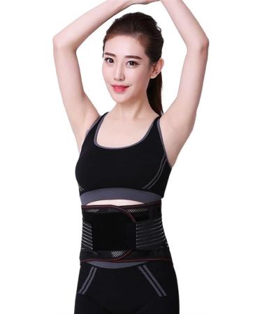 Adjustable Breathable Back Bandage & Waist Support | Mesh Lumbar Decompression Belt for Men & Women - Removable Upholstery Wicking & Comfort (Size M Black) - Buy Online on GoSupps.com