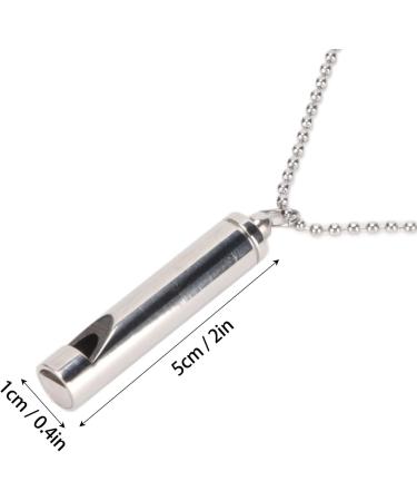 Breathing Necklace for Anxiety Relief | Calming Whistle Necklace for Meditation | Silver Wearable Jewelry - Buy Online on GoSupps.com